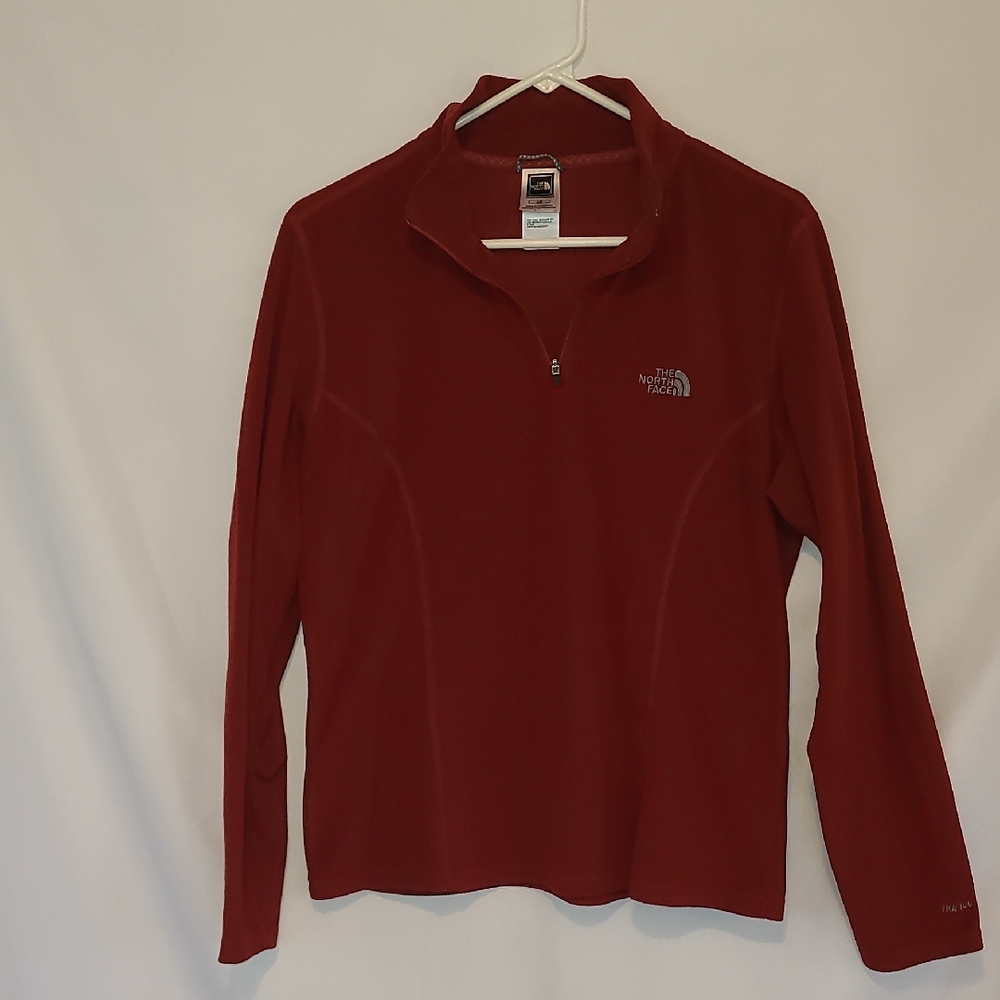 The North Face Maroon Quarter-Zip Pullover